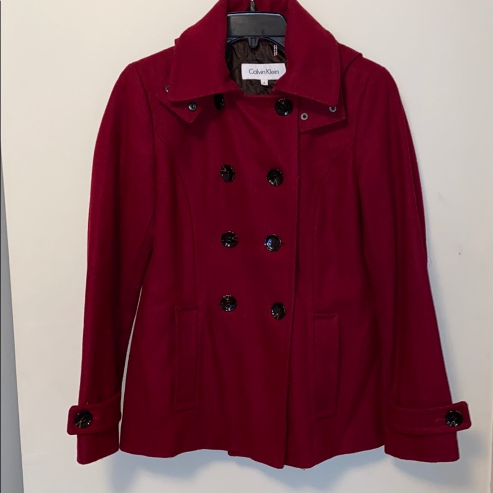 Red Calvin Klein Coat